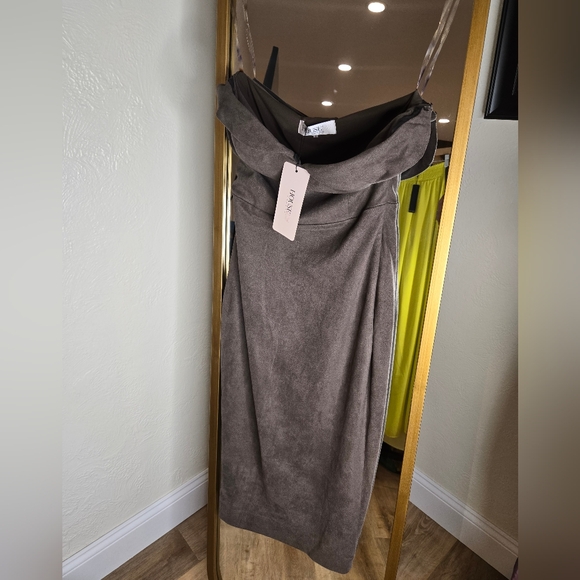 Nwt. House of CB london taupe bodycon dress - Picture 2 of 3
